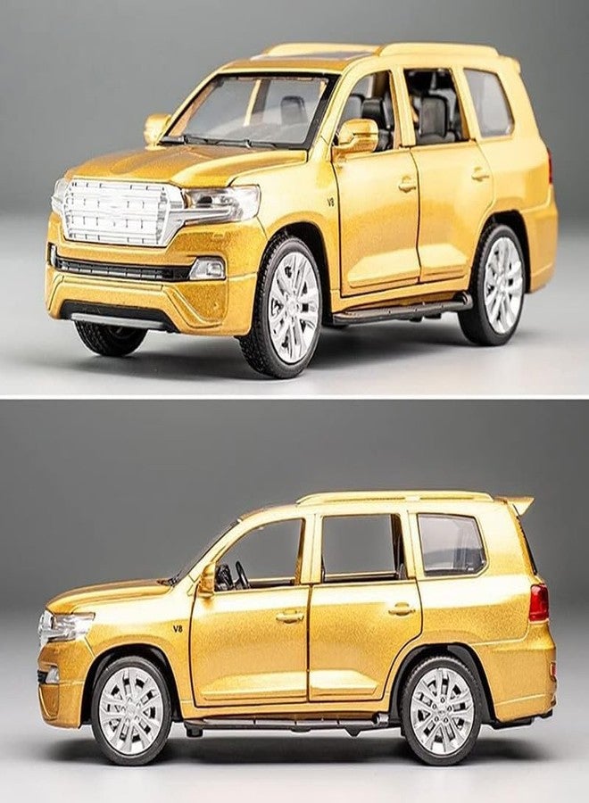 AHBHT Kids Model 1:32 Land Cruiser Die Cast Metal Car Pull Back Action Opening Doors with Realistic Engine Sound Lights Toy Car Gift for Boys - Multi - Image 3